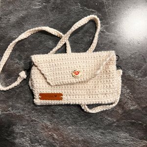 Handmade crochet crossbody phone bag